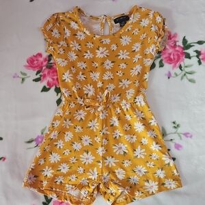 Like NEW Yellow Floral Kids One Piece